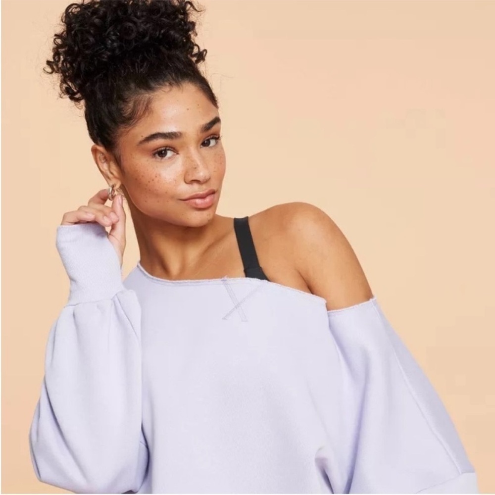 Blogilates Dance Studio Sweatshirt Evening Haze Size 1X NWT